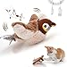 LIFLIX Flappy Bird Cat Toy for Indoor Cats Simulated Chirping Flapping Wings Bird Interactive Catnip Toys Plush Kitten Exercise Toys Brown Sparrow - Image 3