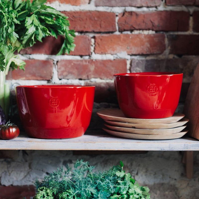 Emile Henry وعاء سلطة صغير سيراميك إميل هنري مصنوع في فرنسا 75x 75 x 4520 Qt بورغندي - Image 3