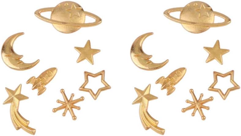 comfrt 35Pcs Moon Star Charms Resin Fillers Charms Mixed Charms Pendants for Resin Epoxy Jewelry Making (Moon Golden) - Image 1
