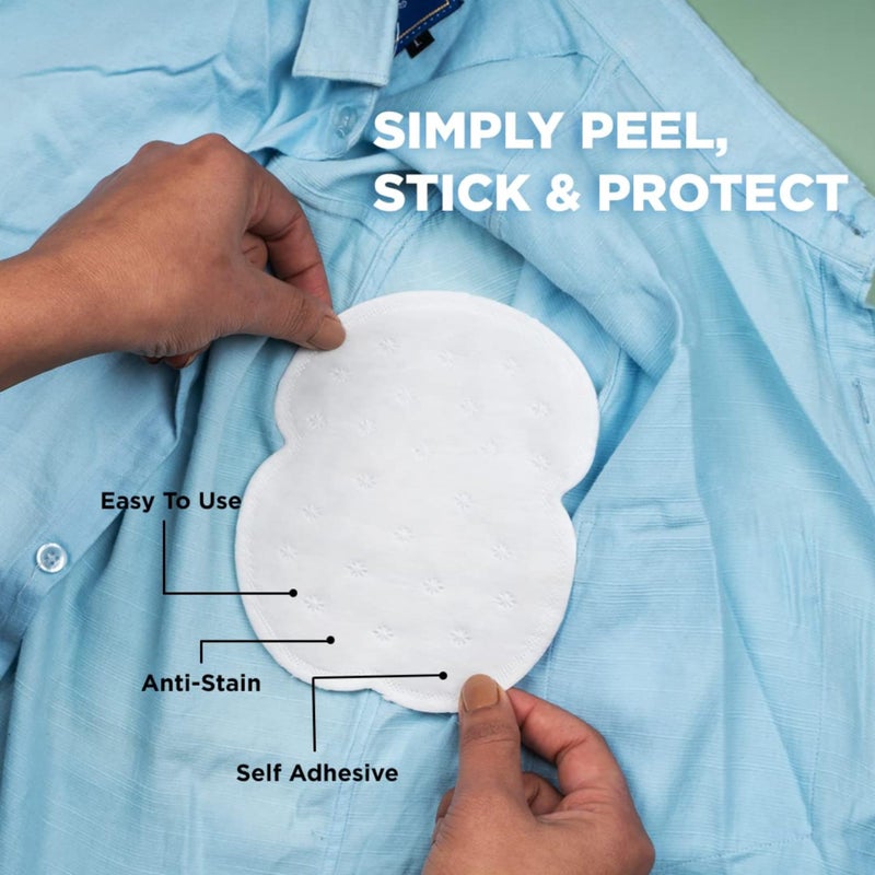 Pee Safe Disposable Underarm Sweat Pads â€“ 14 Count | No Stains, No Odor | Ultra-Thin & Breathable Armpit Liners for Men & Women | Daily Sweat Protection | Straight Shape Pads - Image 4