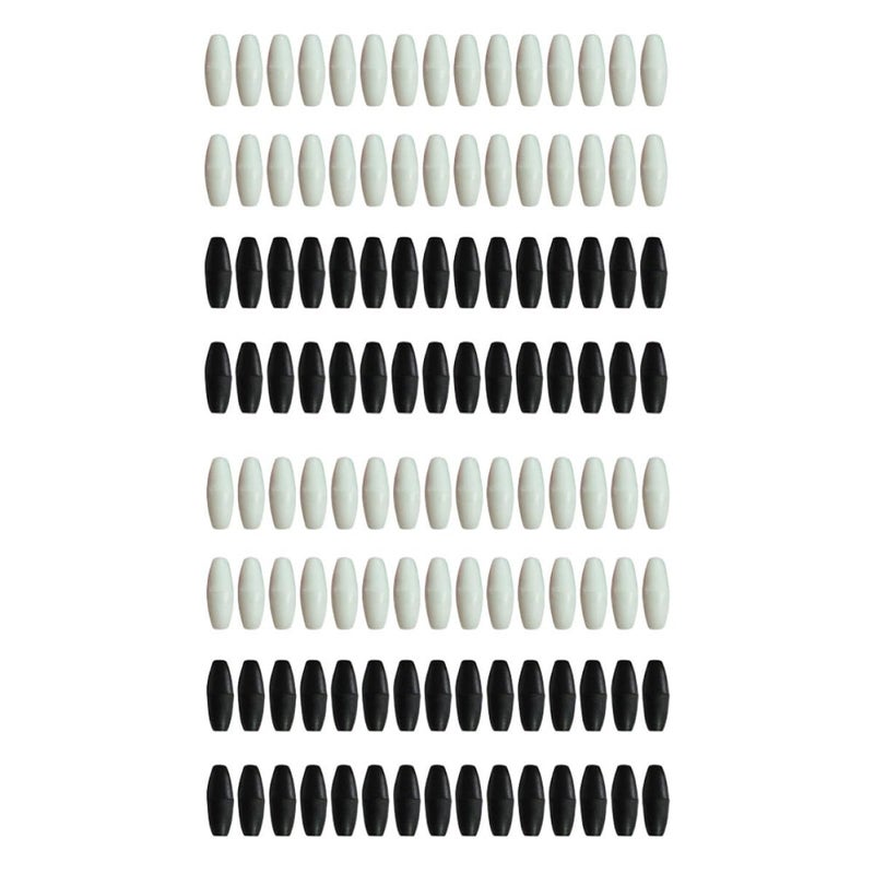 100 Pcs Breakaway Safety Clasps 2 4cm Black White Plastic Buckles For Jewelry Crafts - Image 2