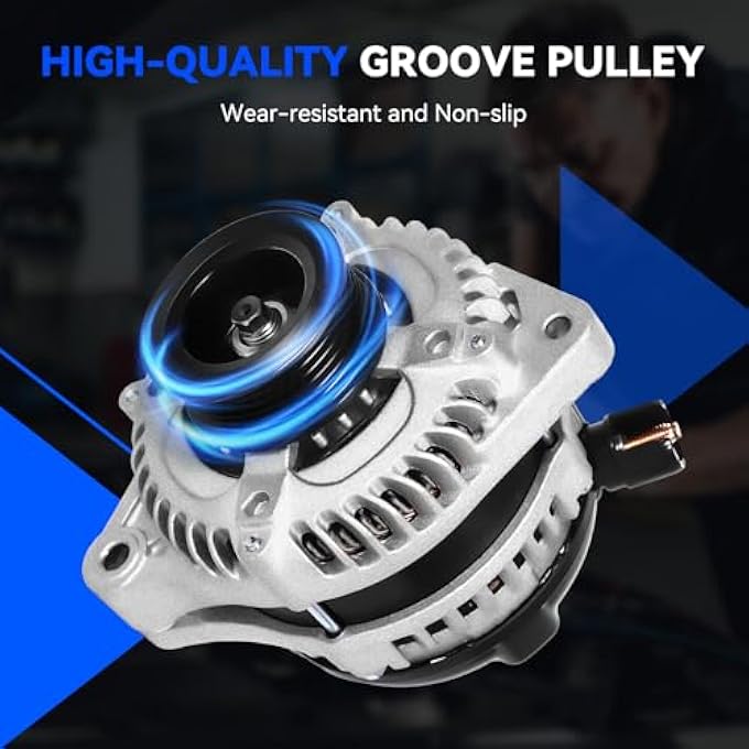 Hikevent 11150N Alternator 130A Compatible with 2003-2009 Acura MDX 3.5L 3.7L, 2004-2008 TL 3.2L, 2005-2008 RL, 2005-2008 Honda Odyssey Pilot Ridgeline, Replace AND0339 31100-RDJ-A01 31100-RGL-A01 - Image 3