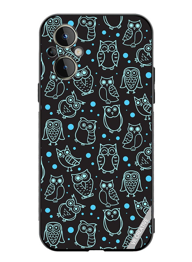 VR CREATIVE Protective Case Cover For OnePlus Nord N20 5G Night Owl Stroke Design Multicolour - Image 1
