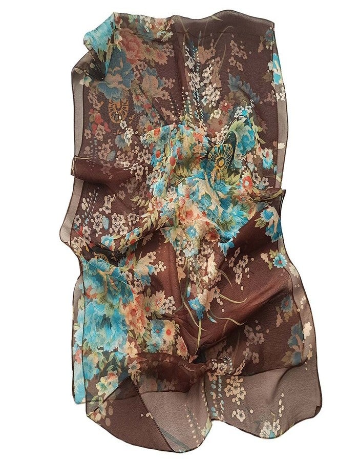 Acotavie Scarfs for Women Lightweight Fashion Scarves Print Floral Pattern Scarf Shawl Wraps (A10) - Image 2