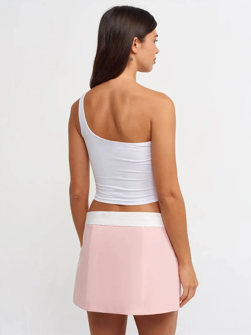 ديلفين DILVIN Cotton Poplin A-Line Mini Skirt