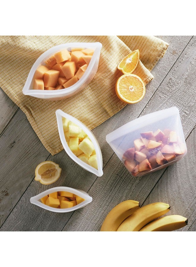 Stasher Premium Silicone Reusable Food Storage Bowl, Clear, Microwave, Sous Vide, Dishwasher, Oven and Freezer Safe, BPA Free, Leak-free, Eco-friendly, 6-Cup Bowl - Image 2