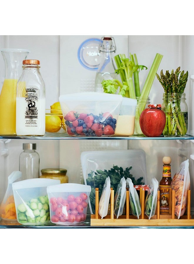 Stasher Premium Silicone Reusable Food Storage Bowl, Clear, Microwave, Sous Vide, Dishwasher, Oven and Freezer Safe, BPA Free, Leak-free, Eco-friendly, 6-Cup Bowl - Image 3