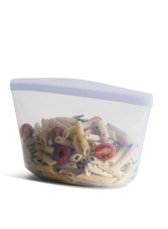 Stasher Premium Silicone Reusable Food Storage Bowl, Clear, Microwave, Sous Vide, Dishwasher, Oven and Freezer Safe, BPA Free, Leak-free, Eco-friendly, 6-Cup Bowl - Image 1