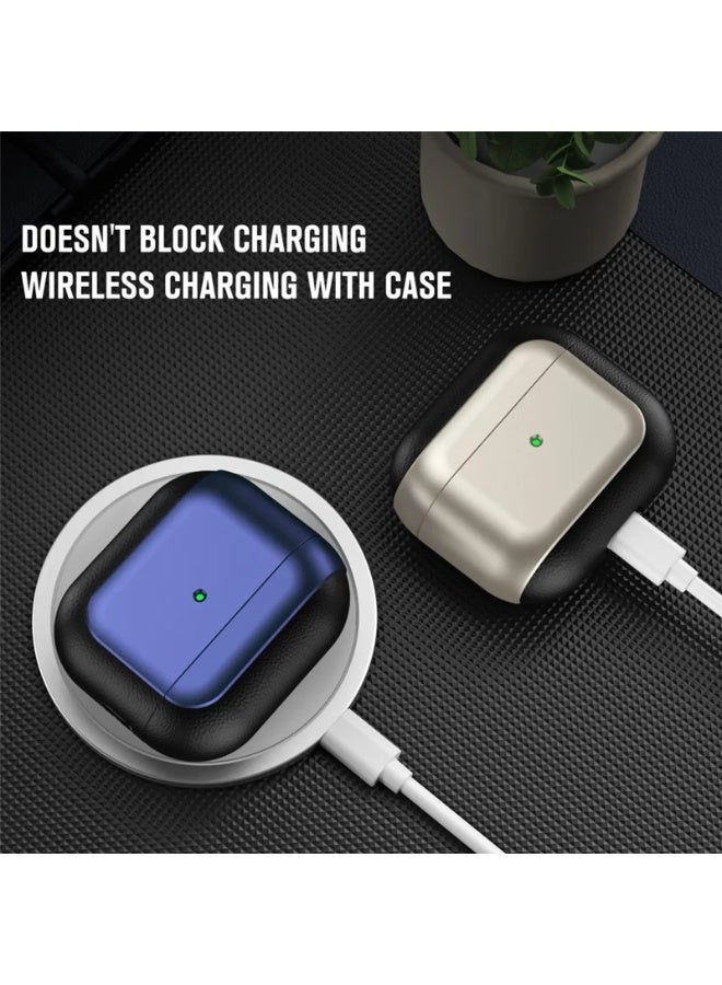 حافظة جلدية رفيعة لسماعات Airpods 4 مع إغلاق آمن وسلسلة (فضي) - Image 5