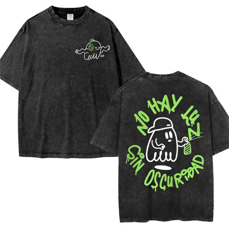Feid Ferxxo World Tour 2024 Retro Washed T Shirt Men Women 9 - Image 5