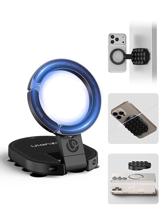 Ulanzi MagLock Suction Cup Phone Suction Mount Magnetic Stand Desktop Stand for Smartphone Glass Windows Mirrors Laptops - Image 1