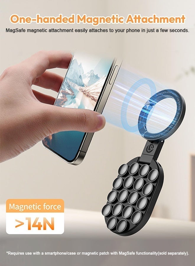 Ulanzi MagLock Suction Cup Phone Suction Mount Magnetic Stand Desktop Stand for Smartphone Glass Windows Mirrors Laptops - Image 2