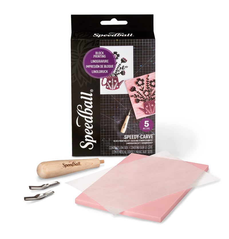 Speedball Art Products SB4100 SpeedyCarve Rubber Stamp Making Kit Great Starter for Beginners