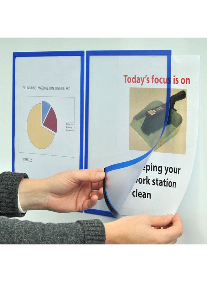 Magnetic File Frame Transparent PVC Document Display Frame for A4 Size Letter Paper Photo Picture Work Schedule