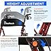 BlessReach Lightweight Foldable Rollator Walkers with Seat for Seniors 350 lb Capacity 5Position Adjustable Height Premium Hybrid Rolling Walker Aluminum and Carbon Steel Red - Image 4