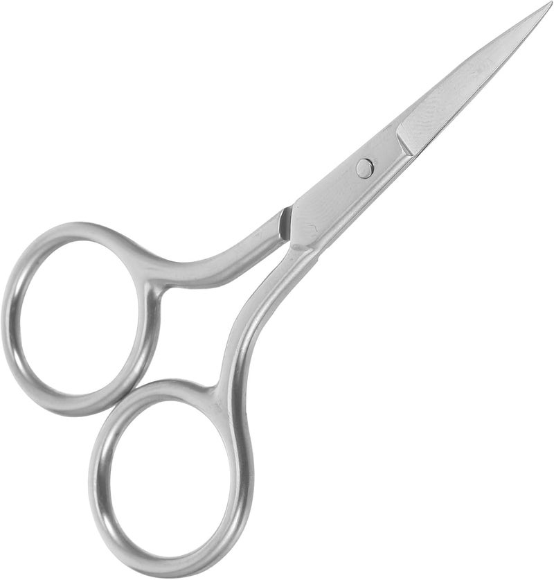 OSALADI Wear-resistant Stainless Steel Nose Hair and Eyebrow Scissors with Straight Tip, Compact Multi-function Grooming Tool for Home Personal Care - Image 1