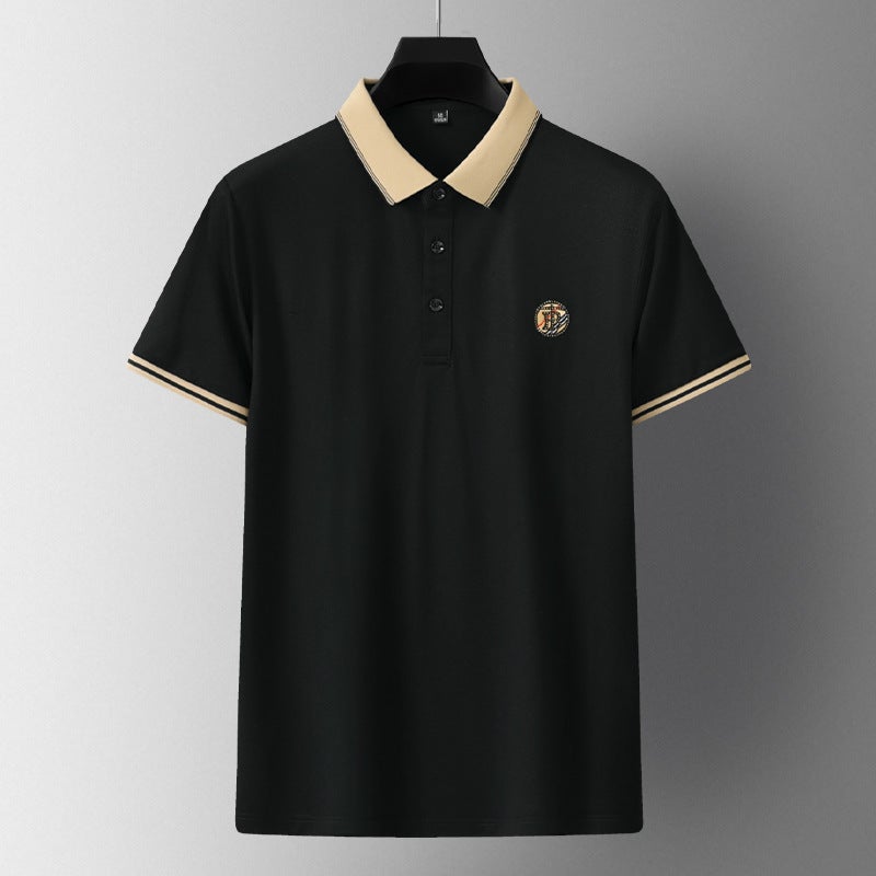 Men's Short Sleeve Polo Shirt Casual Pique Knit Top - Image 3