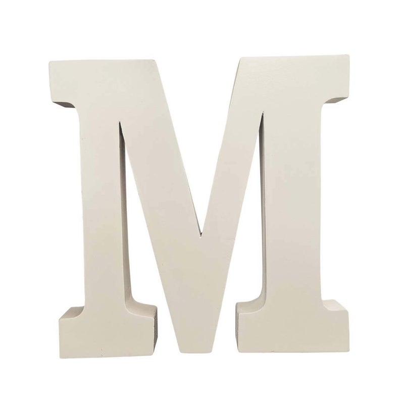SMARTCAREWOOD Wooden M Letter- English Upper Case Alphabets Cutouts for Art and Craft Work (M_White_15x2.5 Cm) - Image 5