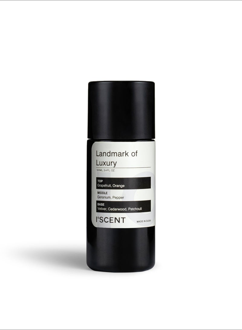 ISCENT | Landmark of Luxury Oil Refill for Ensō Diffuser – 100ml Iconic Scent with Grapefruit, Vetiver & Cedarwood | Elevate Your Space with Timeless Luxury - Image 1