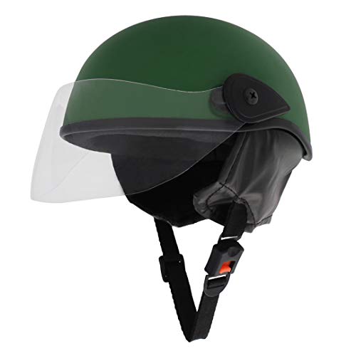 Sage Square Multipurpose Half Helmet for Men and Women (Large, Green Matte) - Image 3