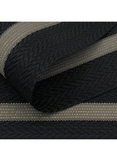 WAOKN Black Placemats Set of 6 - Washable Easy-to-clean Vinyl Placemats - Heat-resistant PVC Placemats - Table Mat 45x30 cm (Black and Gold)  - Image 4