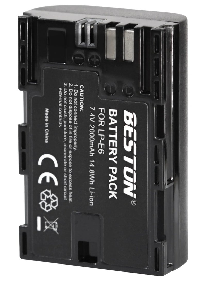 Beston LP-E6 2000mAh Battery For Canon Cameras - Pack of 1 - Image 2