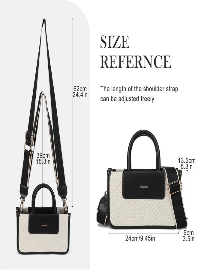 Gladdon Small Women Shoulder Purses with Wide Strap Trendy Satchel Bag for Ladies Crossbody Black - Image 3
