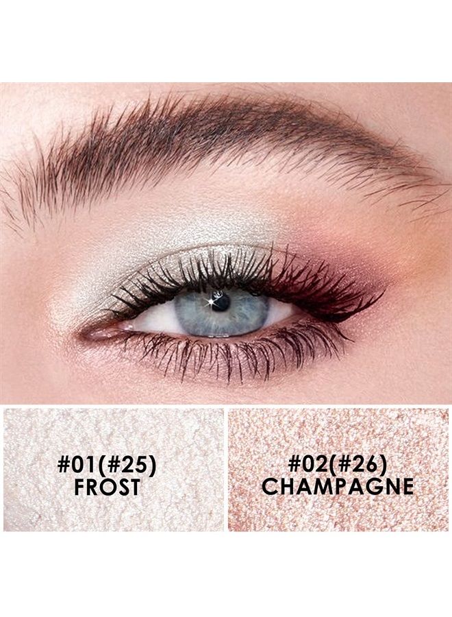 2 Pcs Shimmer Cream Eyeshadow Stick,Brightener Eyeshadow Pencil Crayon,Highlighter Eye Shadow Stick Sets with Crease-proof Formula,Long Lasting Waterproof Eye Shadow Make Up(Twilight)
