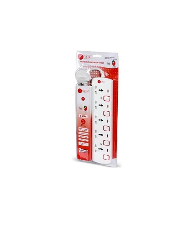 BGM "5-Way Japan Universal Extension Cord – 3M, 5 Sockets, Shockproof, 250V, ESMA, ROHS, CB Certified, 2-Year Warranty"  - Image 3