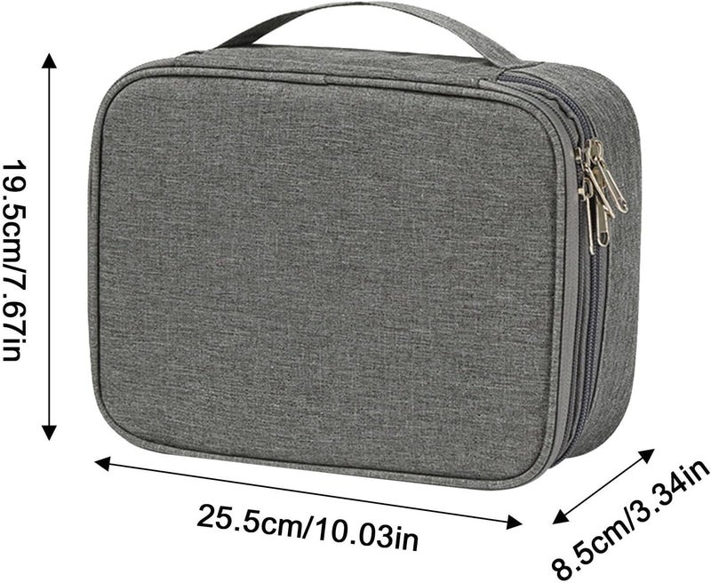 windforgecraft 3 Layer Cable Organiser Bag - Waterproof Electronics Storage Case | Travel Essentials Cable Storage Bag for Mini Camera, Mouse, Hard Drives, Earplugs, Phones, Chargers Borato - Image 4