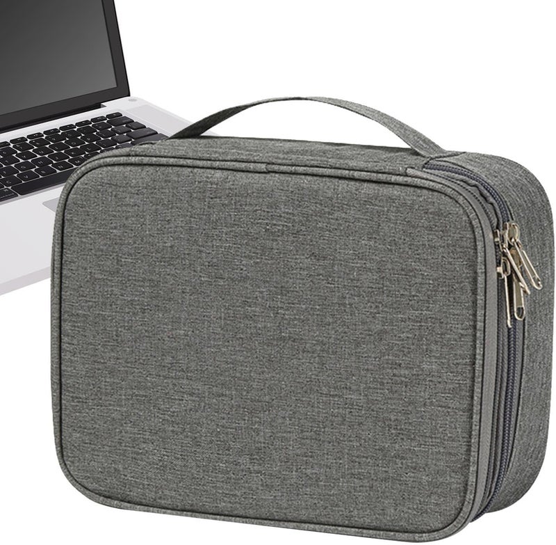 windforgecraft 3 Layer Cable Organiser Bag - Waterproof Electronics Storage Case | Travel Essentials Cable Storage Bag for Mini Camera, Mouse, Hard Drives, Earplugs, Phones, Chargers Borato - Image 1