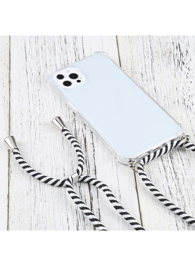 Zaboon Case For iPhone 13 Pro Max Four-corner Shockproof Transparent TPU Protective Case with Lanyard - Image 2