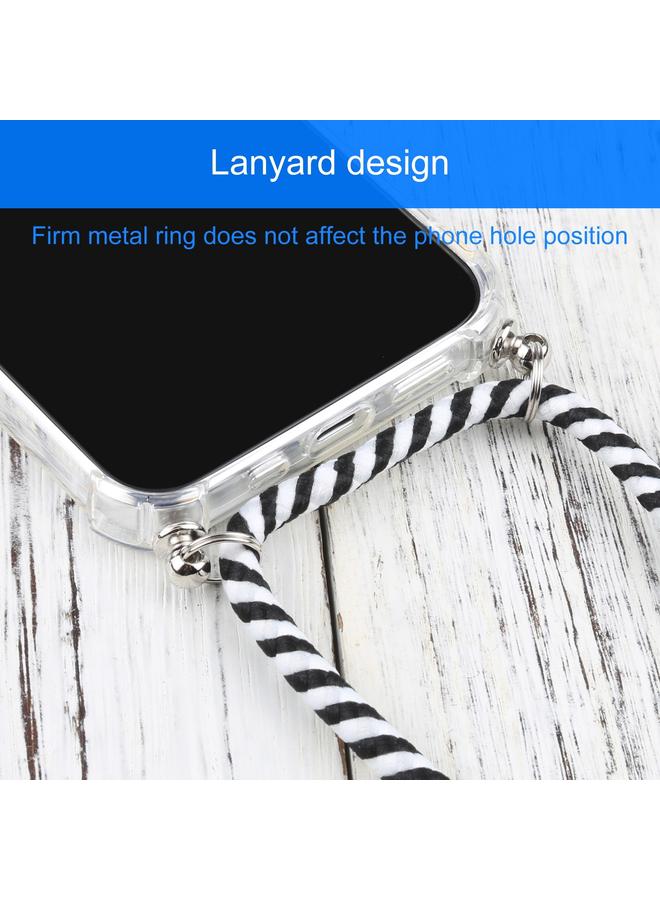 Zaboon Case For iPhone 13 Pro Max Four-corner Shockproof Transparent TPU Protective Case with Lanyard - Image 5