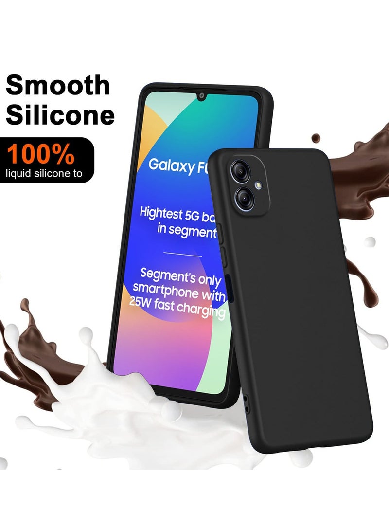 Wtech Samsung Galaxy F06 5G / Samsung Galaxy M06 5G 2025 Premium Soft Liquid Silicone Case Cover (MCRPSN) - Black - Image 3