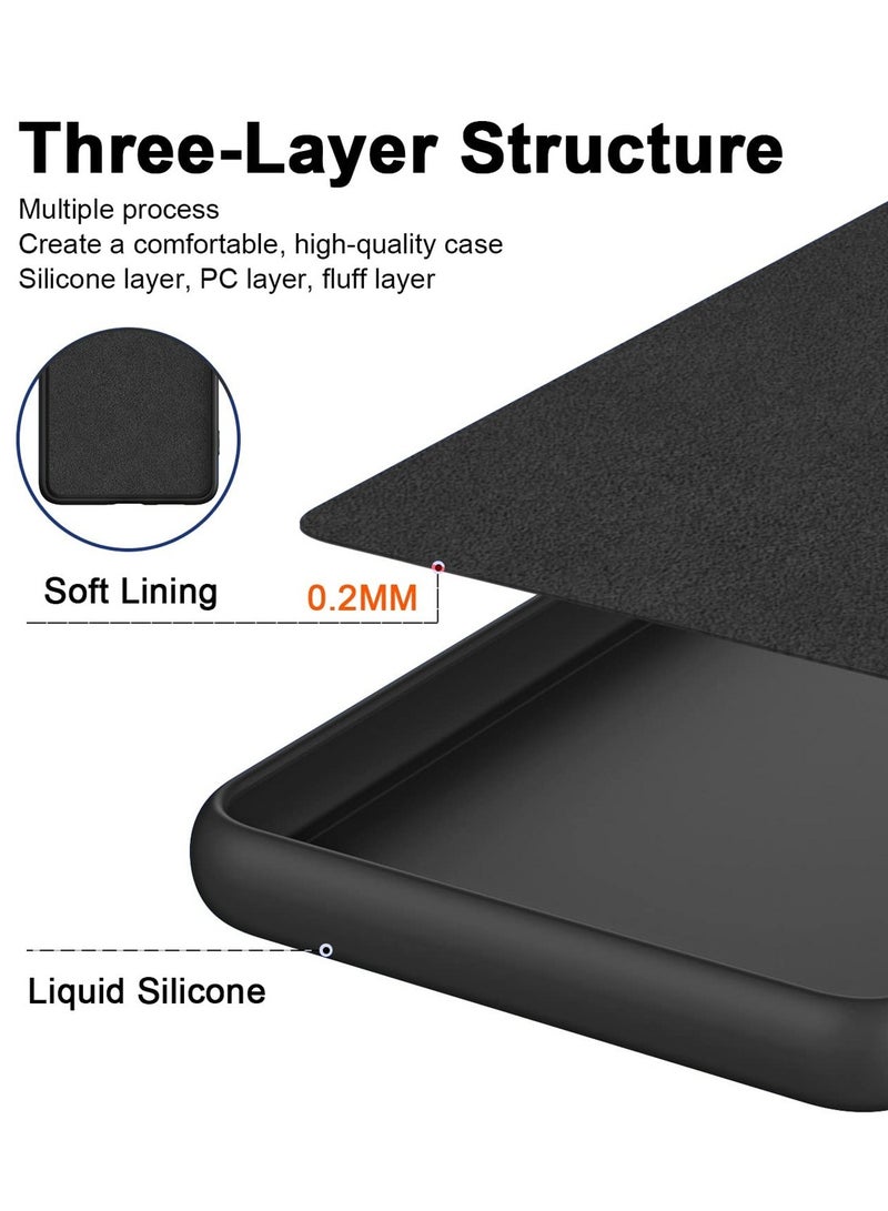 Wtech Samsung Galaxy F06 5G / Samsung Galaxy M06 5G 2025 Premium Soft Liquid Silicone Case Cover (MCRPSN) - Black - Image 5