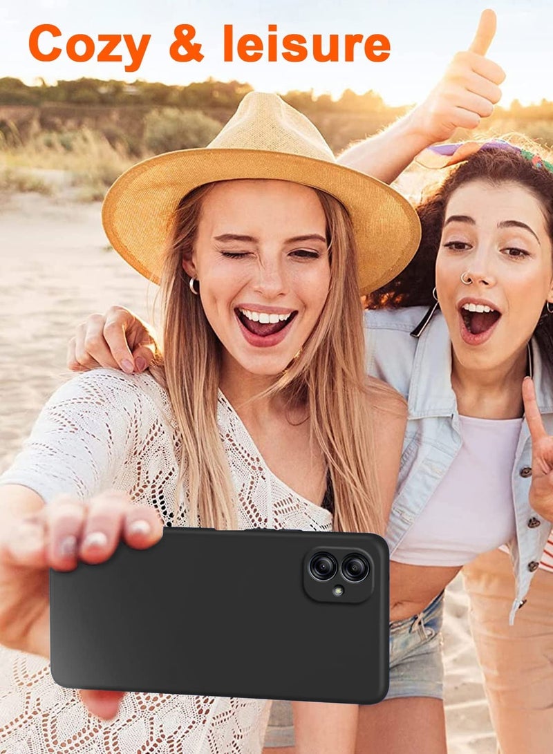 Wtech Samsung Galaxy F06 5G / Samsung Galaxy M06 5G 2025 Premium Soft Liquid Silicone Case Cover (MCRPSN) - Black - Image 4