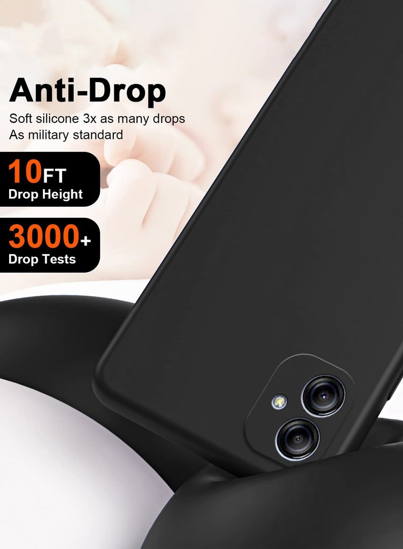 Wtech Samsung Galaxy F06 5G / Samsung Galaxy M06 5G 2025 Premium Soft Liquid Silicone Case Cover (MCRPSN) - Black - Image 2