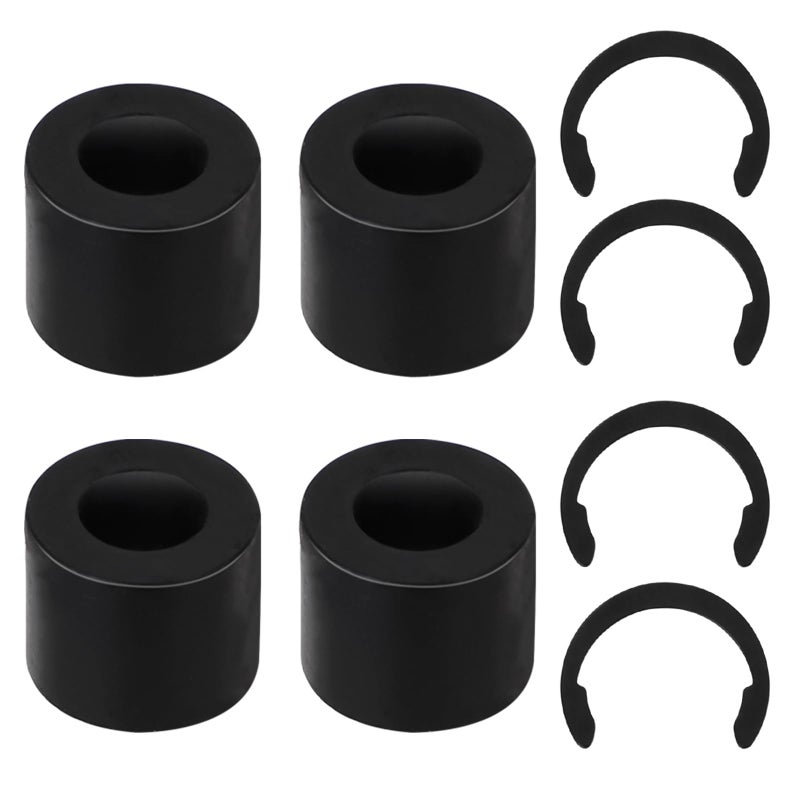 PEUTIER 4pcs Rubber Roller Resolution for Cricut Maker and 4pcs Rubber Roller Replacement, Retaining Clip Rings Compatible with Cricut Maker, Keep Rubber Roller from Moving - Image 1