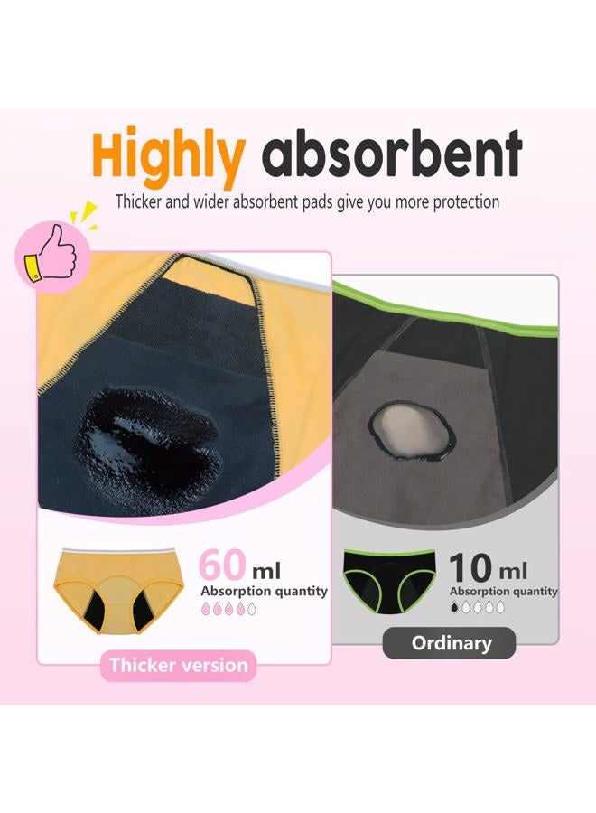 Geronmine Teen Girls Period Panties For Heavy Flow High Absorbency First Period Starter Underwear Menstrual Leakproof Briefs, Multicolor-g1, 12-14 years - Image 2