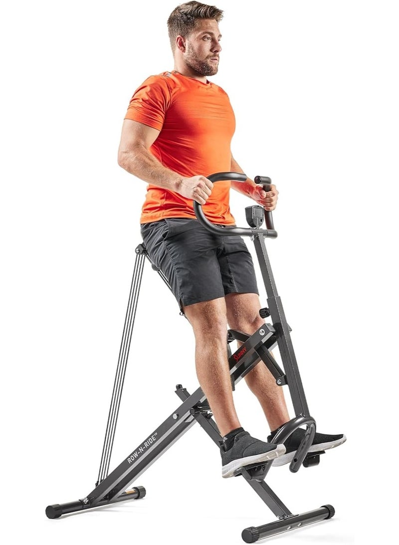 Sunny Row-N-Ride Squat Assist Trainer for Glutes & Legs Workout with Adjustable Resistance, Easy Setup, Foldable Exercise Machine, Optional Multi Function Equipment - Image 1