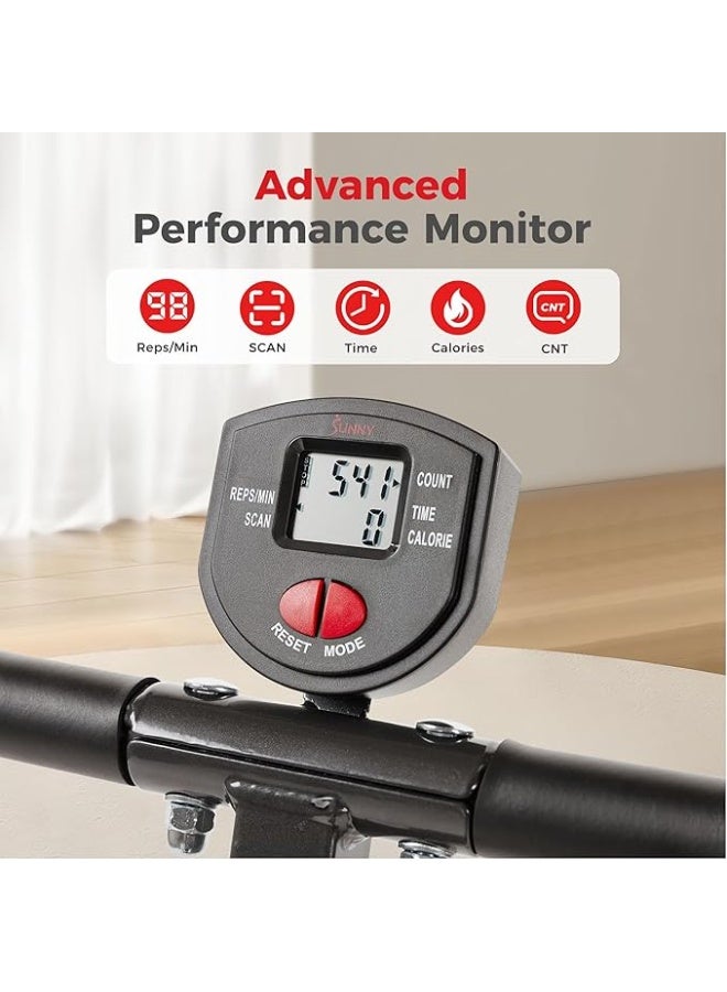 Sunny Row-N-Ride Squat Assist Trainer for Glutes & Legs Workout with Adjustable Resistance, Easy Setup, Foldable Exercise Machine, Optional Multi Function Equipment - Image 5