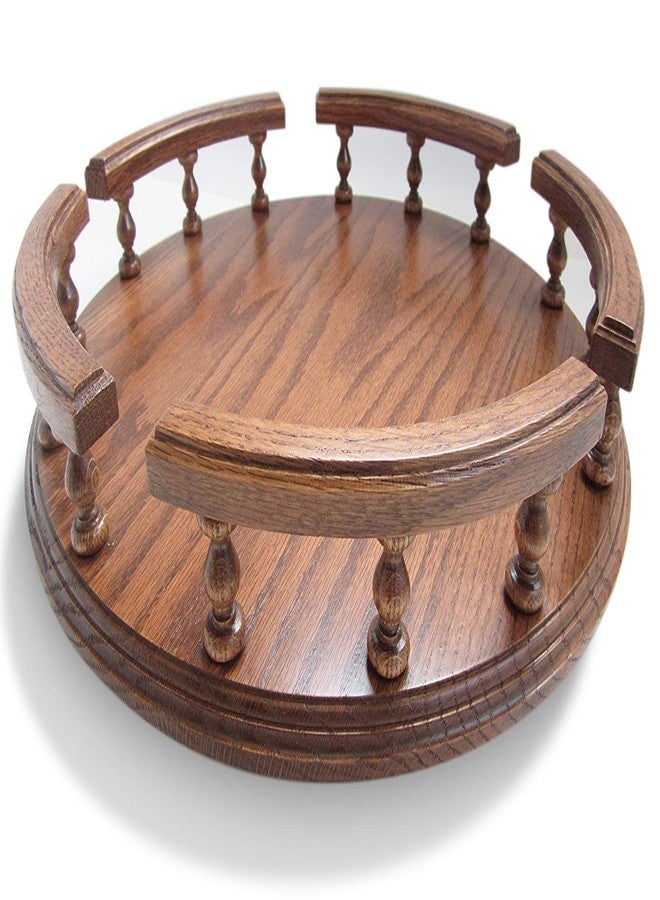 Amish Handcrafted 16" Lazy Susan Turn Table Revolving Solid Wood Oak Table Centerpiece Rotate Condiment Server Swivel - Image 1