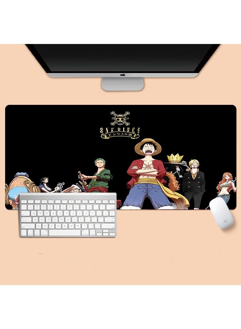 Y&D One Piece Anime Gaming Mouse Pad Extended Large Mat Desk Pad Stitched Edges Mousepad Long Mouse Pad And Non-Slip Rubber Base Mice Pad 800X300X4mm