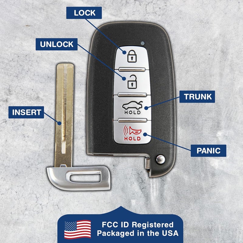 KeylessOption Remote Key Fob 4btn for Hyundai (SY5HMFNA04) - Image 5