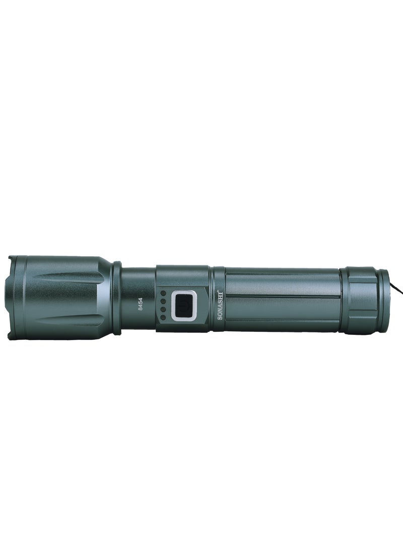 SONASHI - Rechargeable LED Torch with Zoom Function | 5000mAh Battery with Long Range Coverage of 1000 Meters | Hyper Bright LED with 6 Hours of Continuous Working | LED Flashlights SLT-602 - Image 1