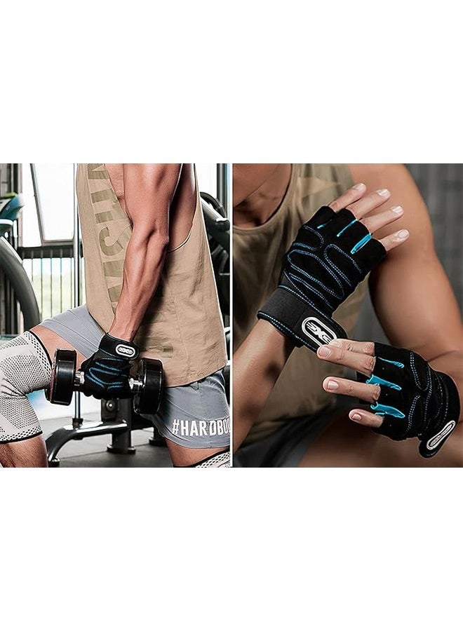 MXN Fitness Half Finger Gloves, Men And Women Wrist Guard Sports Gloves, Sports Training Fitness Workout Gloves Protection Lightweight Non-Slip Gym Gloves  - Image 5