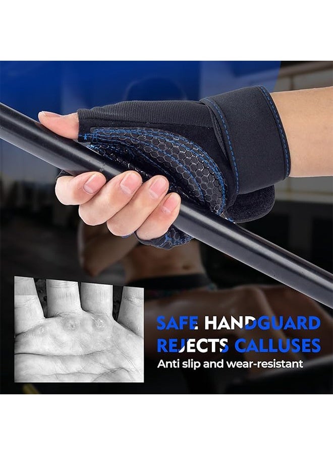 MXN Fitness Half Finger Gloves, Men And Women Wrist Guard Sports Gloves, Sports Training Fitness Workout Gloves Protection Lightweight Non-Slip Gym Gloves  - Image 2