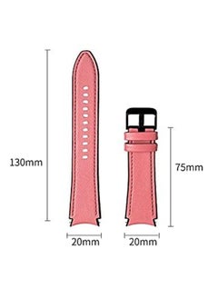 VINSOC Leather No Gap Smartwatch Band For Samsung Galaxy Watch 4 Classic PINK  - Image 4
