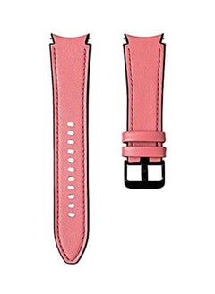 VINSOC Leather No Gap Smartwatch Band For Samsung Galaxy Watch 4 Classic PINK  - Image 2