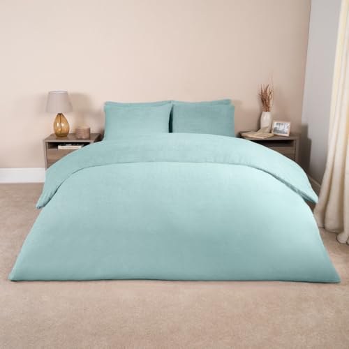 S&S Sands® Super Soft Double Bed Woollen Quilt Cover, 310TC Warm Duvet Cover, Woolen Duvet Cover/Rajai Cover/Blanket Cover/Quilt Cover King Size=90x100 Inches, Winter Blanket Cover (Aqua) - Image 2
